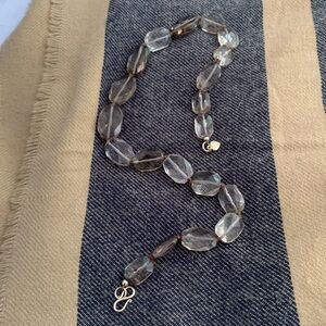 Short clear stone necklace